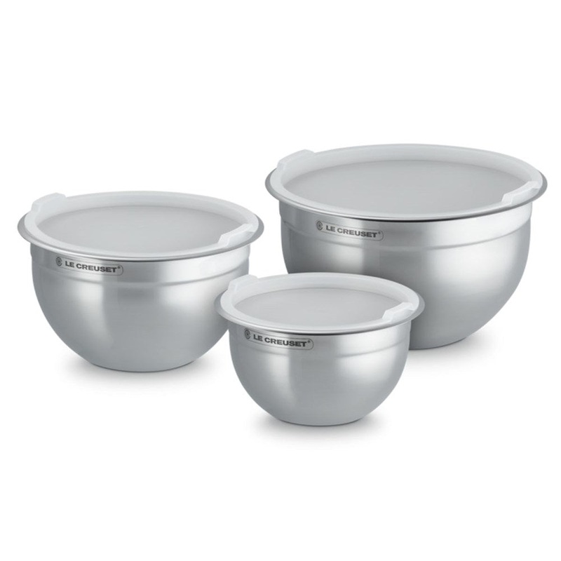 Le Creuset Stainless Steel Kitchen Bowl Set - Set of 3