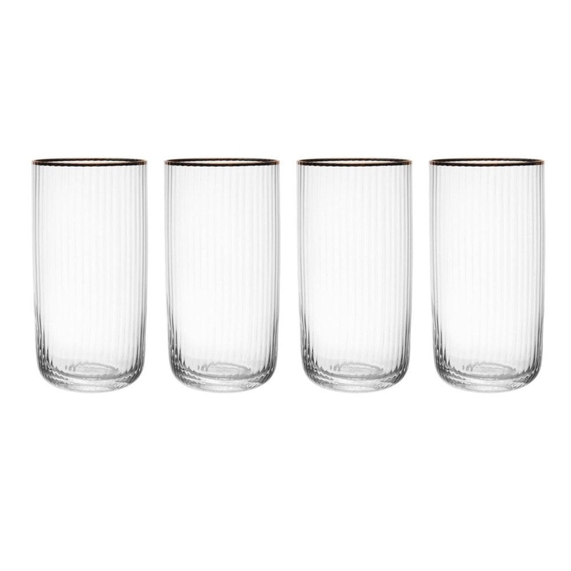 Mikasa Sorrento 4-Piece Crystal Highball Tumbler Set - 510ml