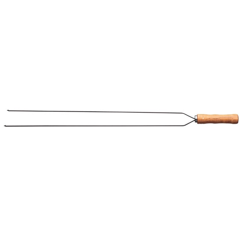 Tramontina Heavy Duty Duel Prong Stainless Steel Skewer Wood Handle - 75cm