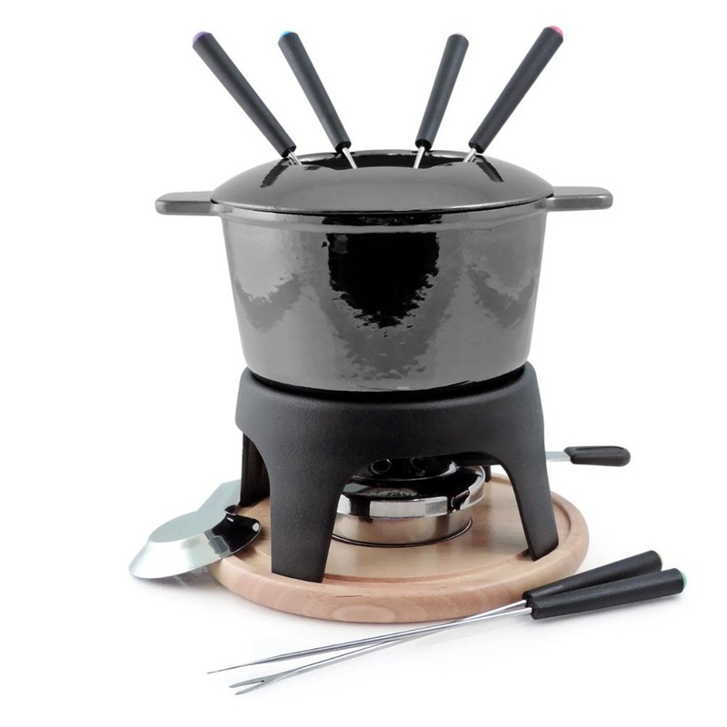 Swissmar Sierra 11 piece Fondue Set - Cast iron - Black