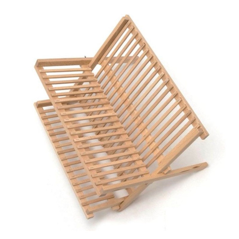 Dishy Beechwood Foldable Dish Rack