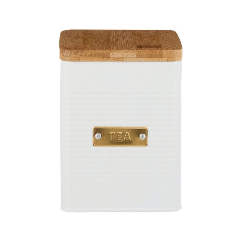 Typhoon Living Otto Square Tea Storage, White - 1.6L