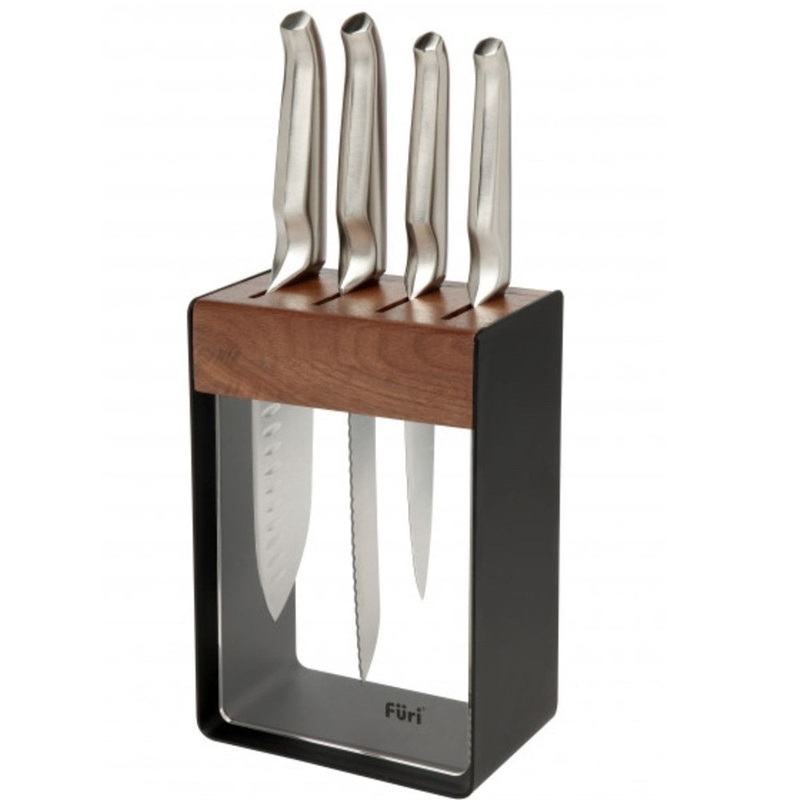 Furi Pro Limited Edition Black Knife Block Set - 5 Piece