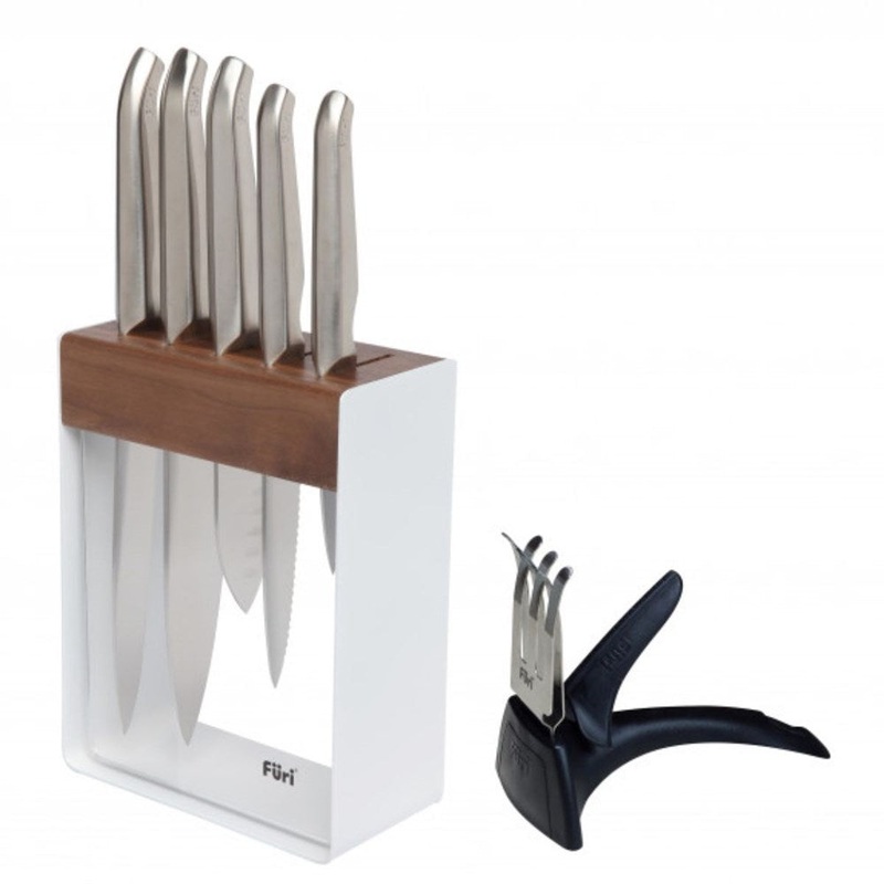 Furi Pro Limited Edition White Knife Block Set - 7 Piece