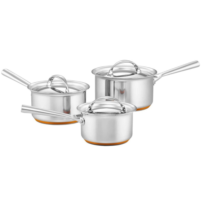 Essteele Per Vita Copper Base Saucepan Set - 3 Piece