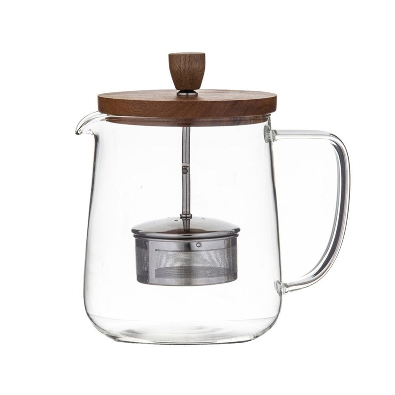 Leaf & Bean Naples Tea Pot with Acacia Lid & Infuser