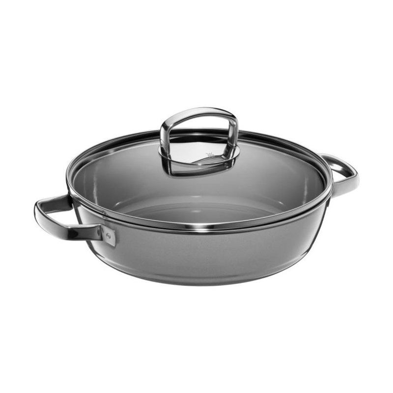WMF Fusiontec Round Stew Pot in Platinum with Lid - 28cm
