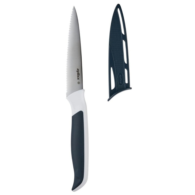 Zyliss Comfort Serrated Paring Knife with Blade Cover - 10.5cm