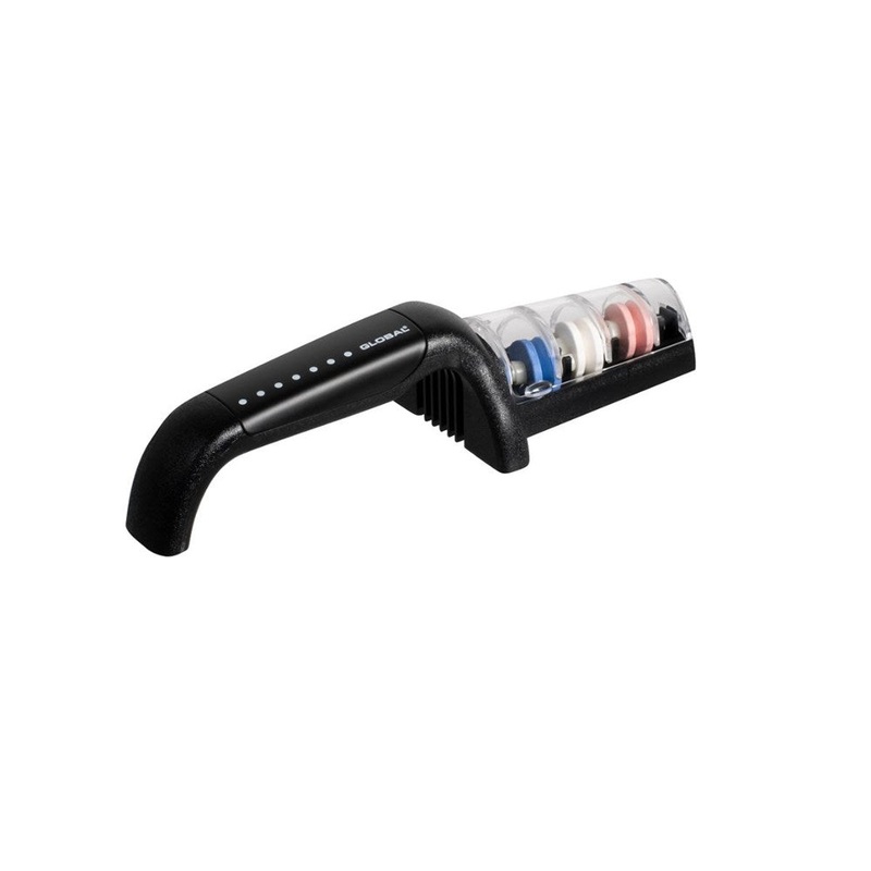 Global 3 Stage Ceramic Water Sharpener - Black