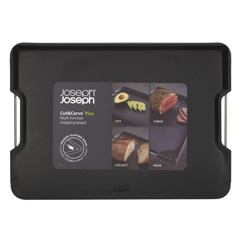 Joseph Joseph Cut & Carve Plus Chopping Board - Extra Large - Black