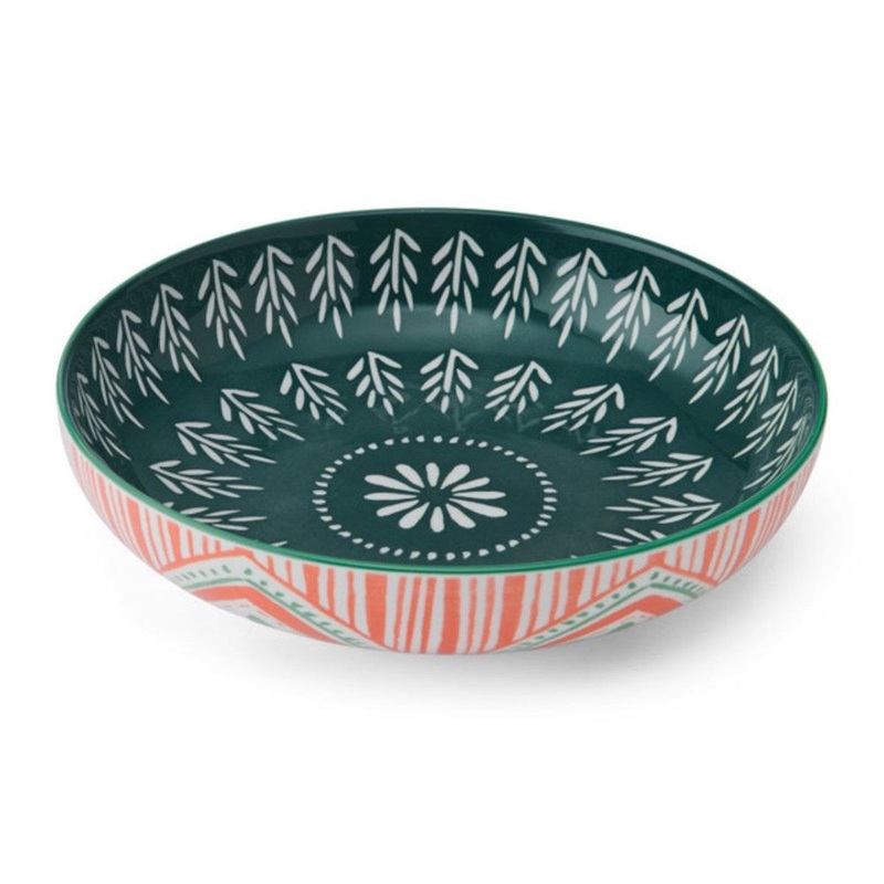 Mikasa Stoneware Bowl - 21cm - Folk Pattern