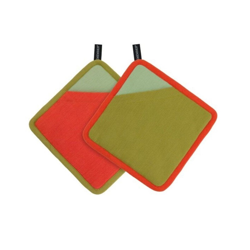 Remember Pot Holder Set - Set of 2 - Berry