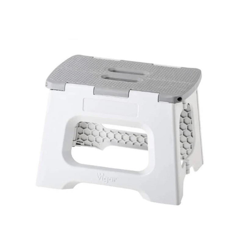 Vigar Compact Foldable Stool - Grey - 23cm