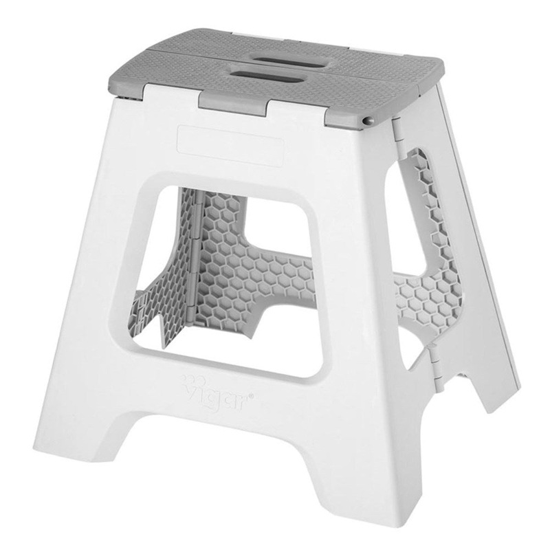 Vigar Compact Foldable Stool - Grey - 40cm
